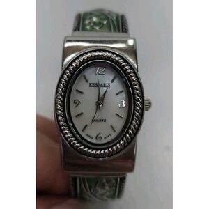 Kessaris Watch Bracelet Enamel with‎ Flowers New Battery